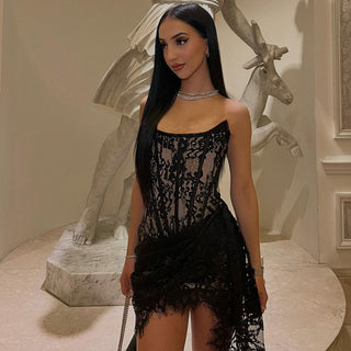 Lace Corset Mini Dress
