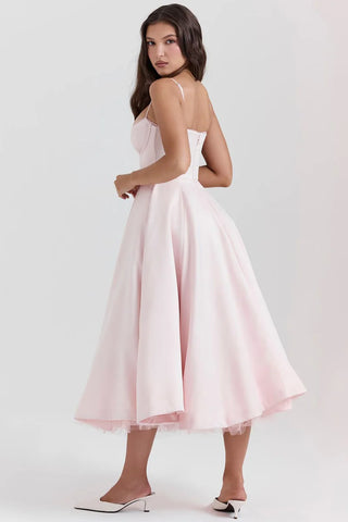 Sculpted Bodice Midi Dress