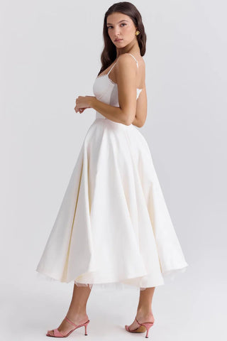 Sculpted Bodice Midi Dress